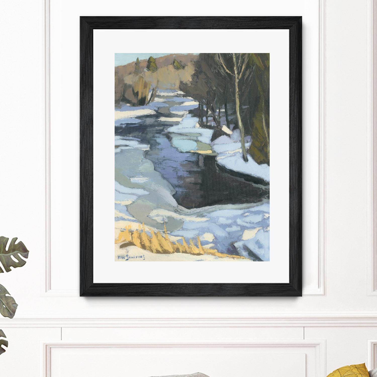 Blue Shadows by Ron Simpkins on GIANT ART - blue landscape rivière