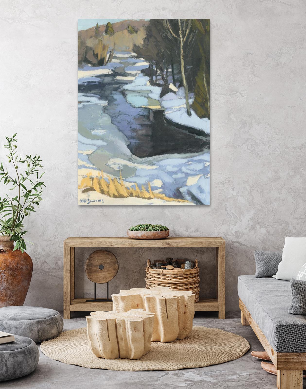 Blue Shadows by Ron Simpkins on GIANT ART - blue landscape rivière