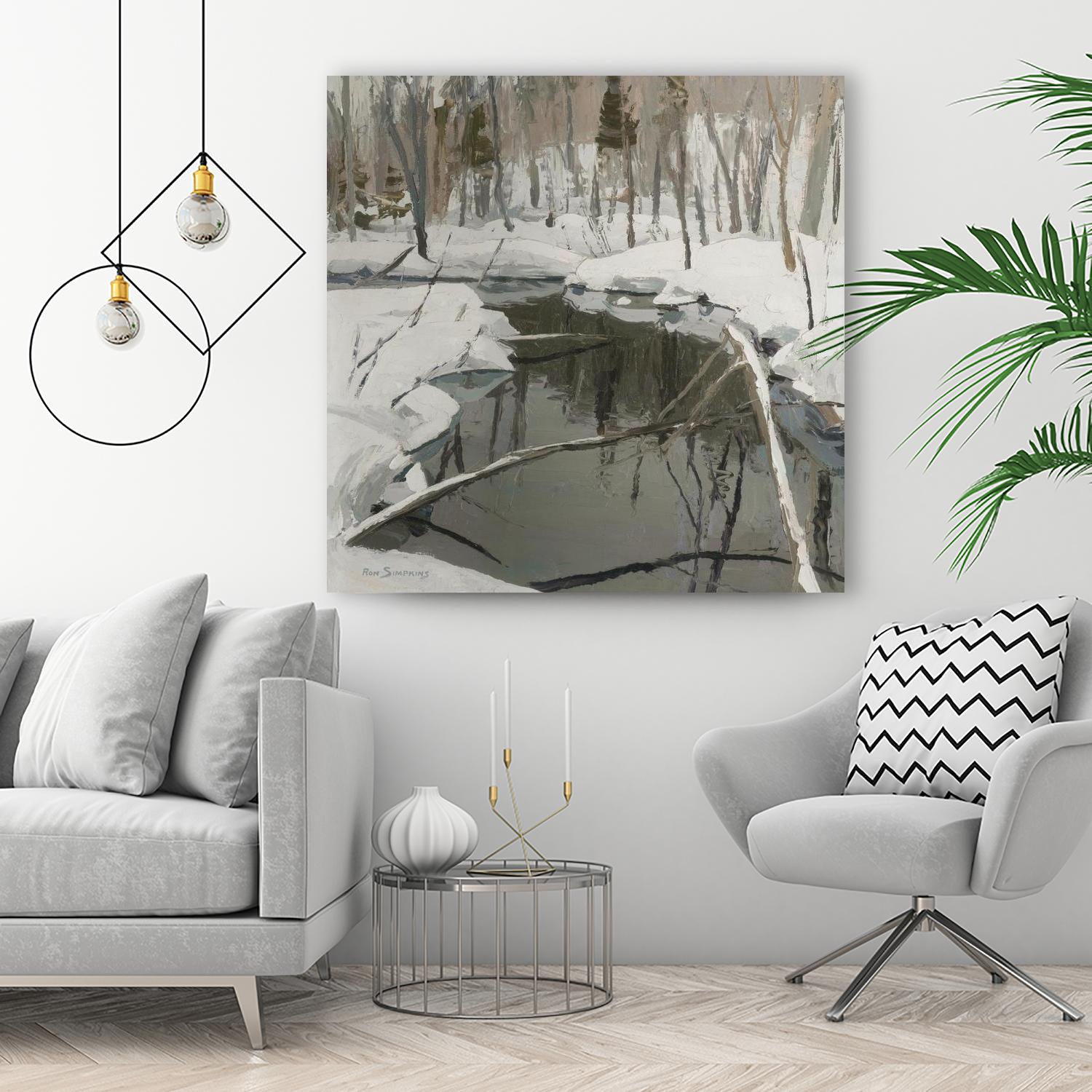 In the Deep Woods by Ron Simpkins on GIANT ART - white landscape rivière