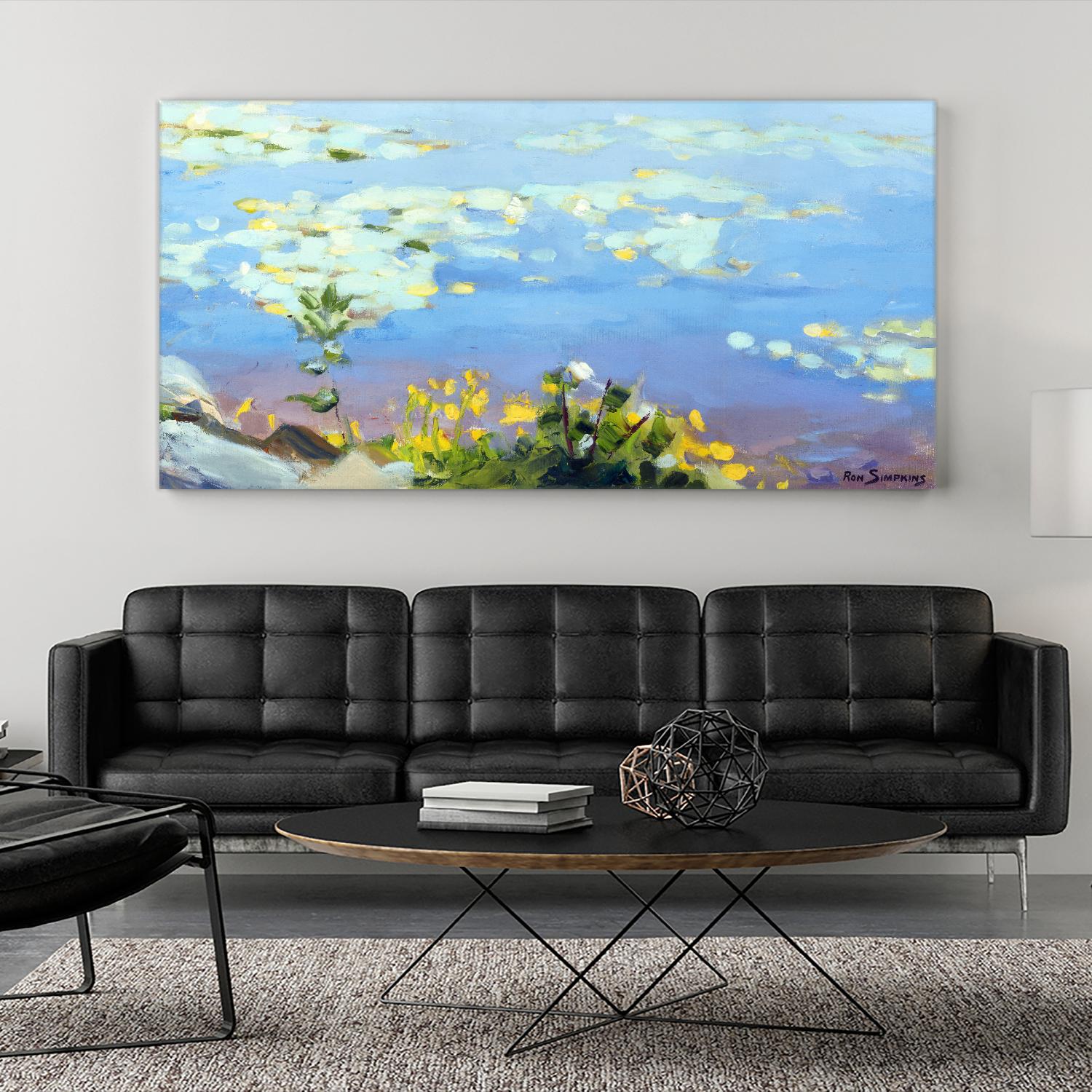 Little Lily Sunday by Ron Simpkins on GIANT ART - blue landscape