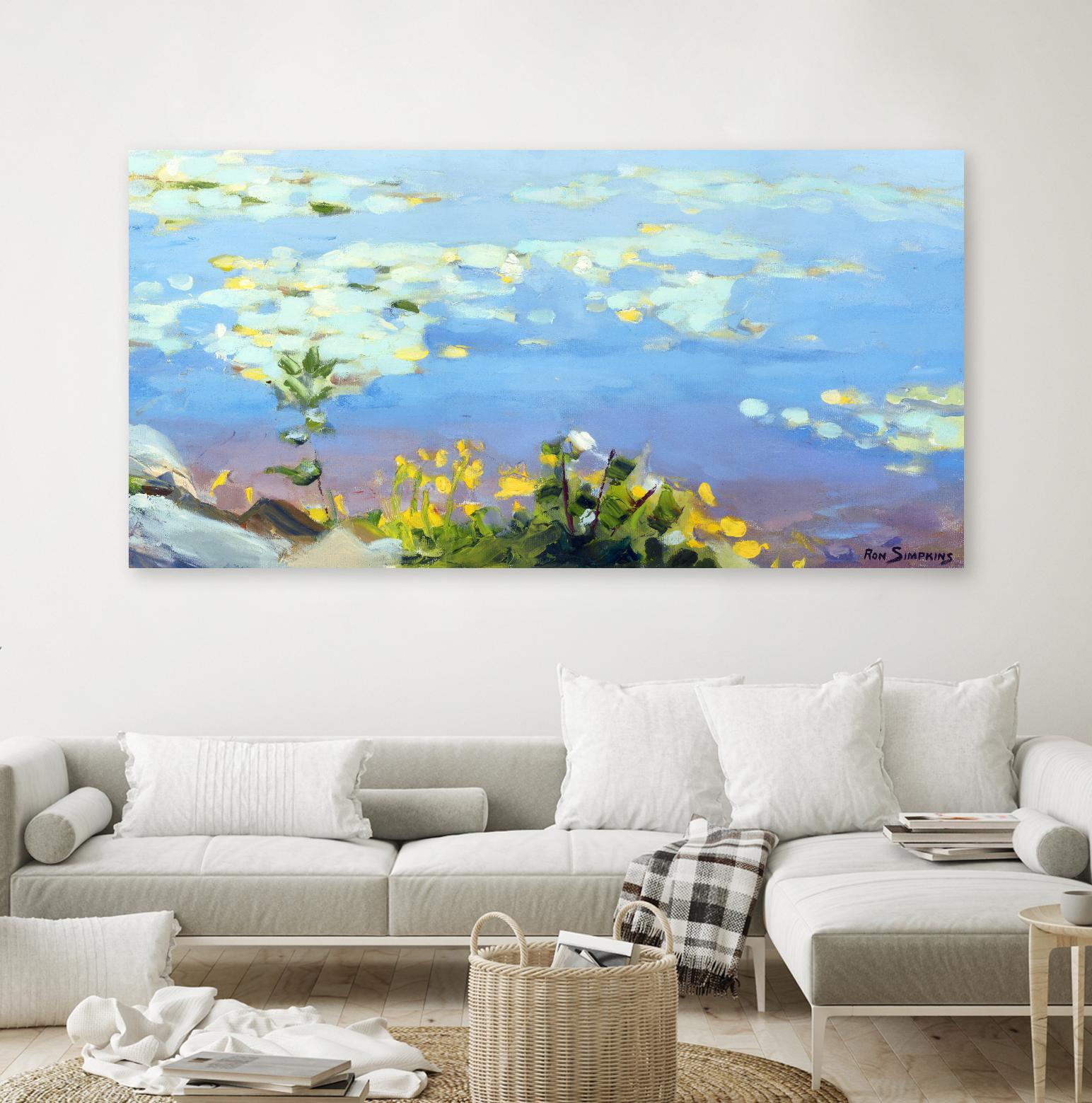 Little Lily Sunday by Ron Simpkins on GIANT ART - blue landscape