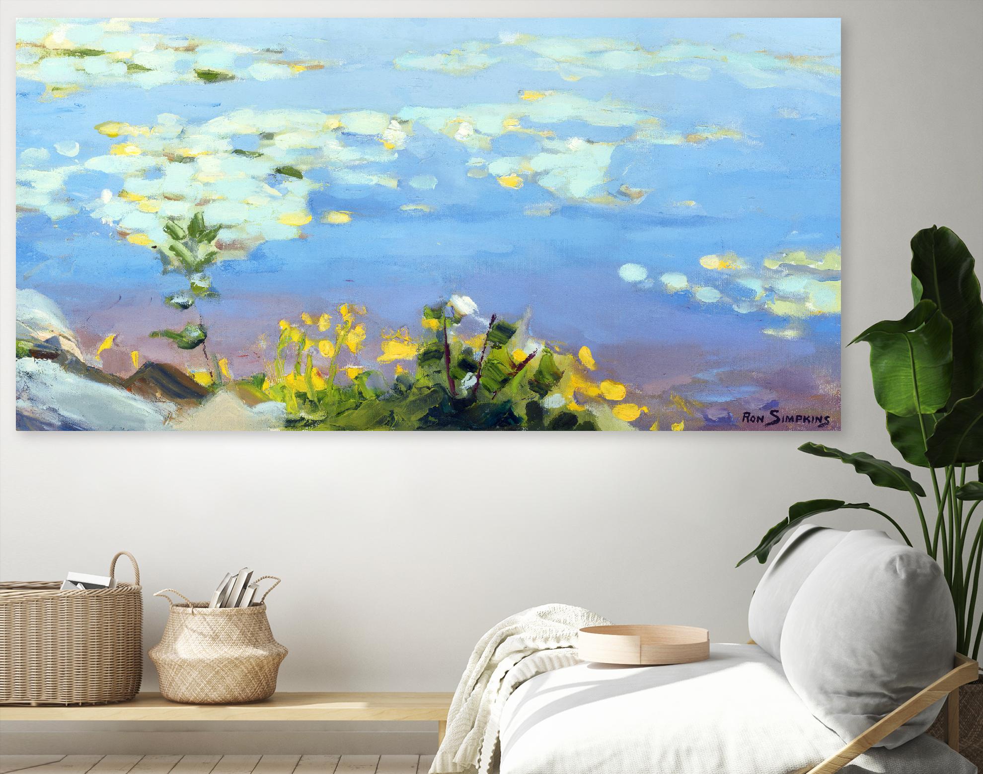 Little Lily Sunday by Ron Simpkins on GIANT ART - blue landscape