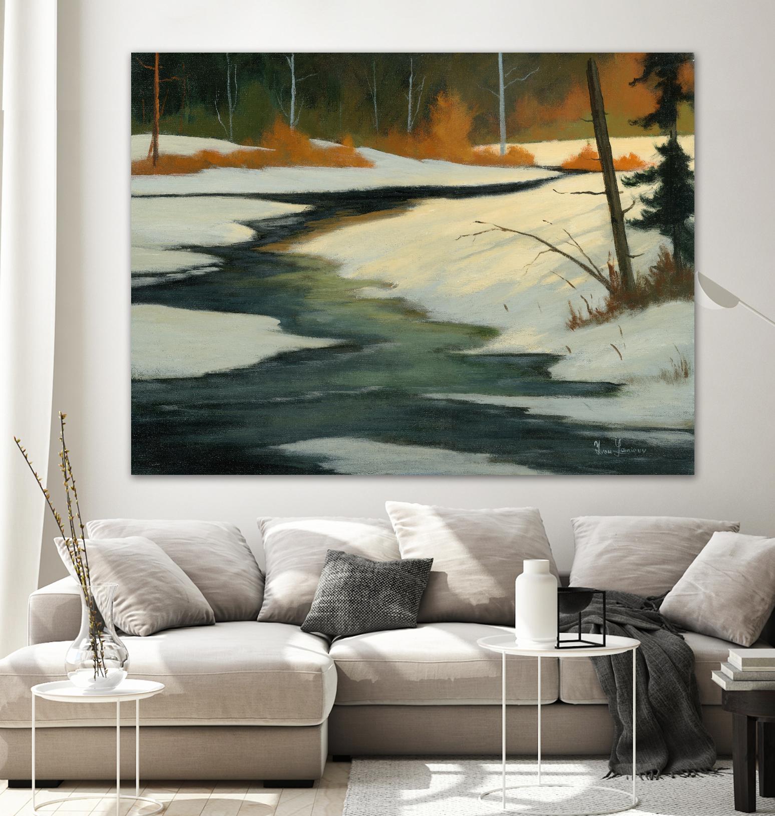 Un petit coin caché by Yvon Lemieux on GIANT ART - green landscape