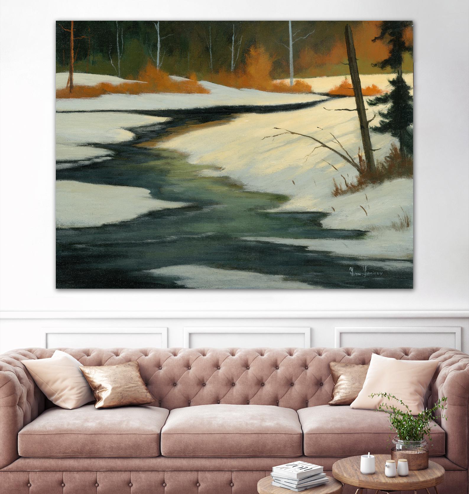 Un petit coin caché by Yvon Lemieux on GIANT ART - green landscape