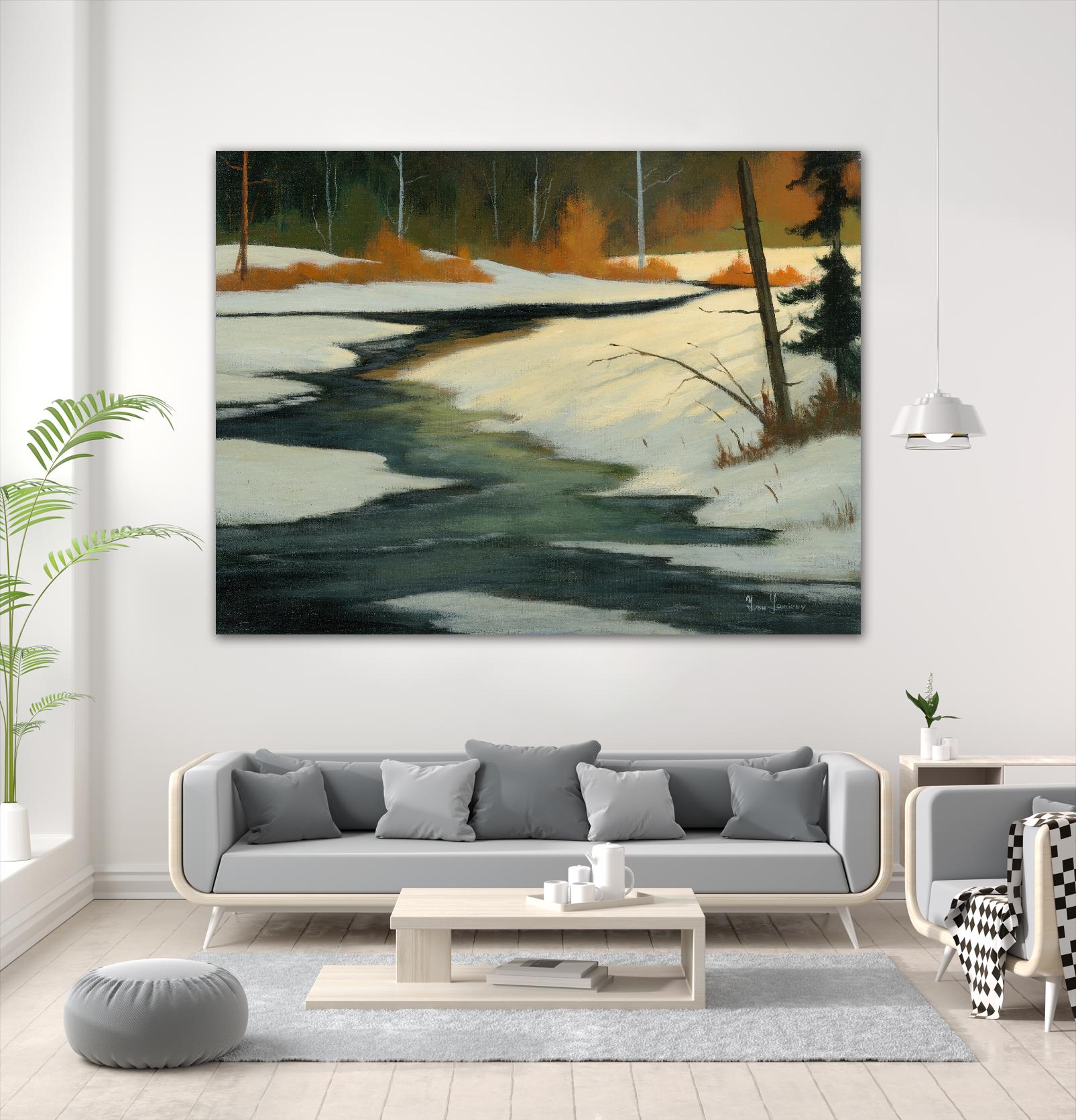 Un petit coin caché by Yvon Lemieux on GIANT ART - green landscape