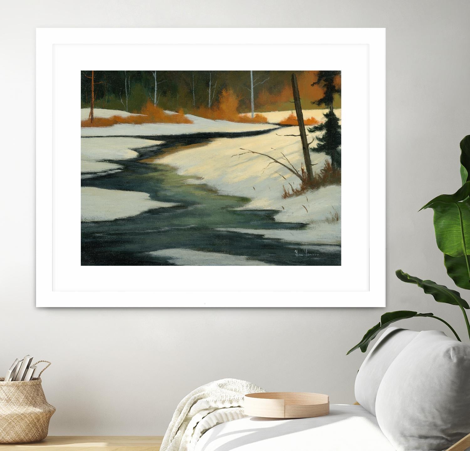 Un petit coin caché by Yvon Lemieux on GIANT ART - green landscape artistes du québec