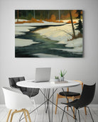 Un petit coin caché by Yvon Lemieux on GIANT ART - green landscape artistes du québec