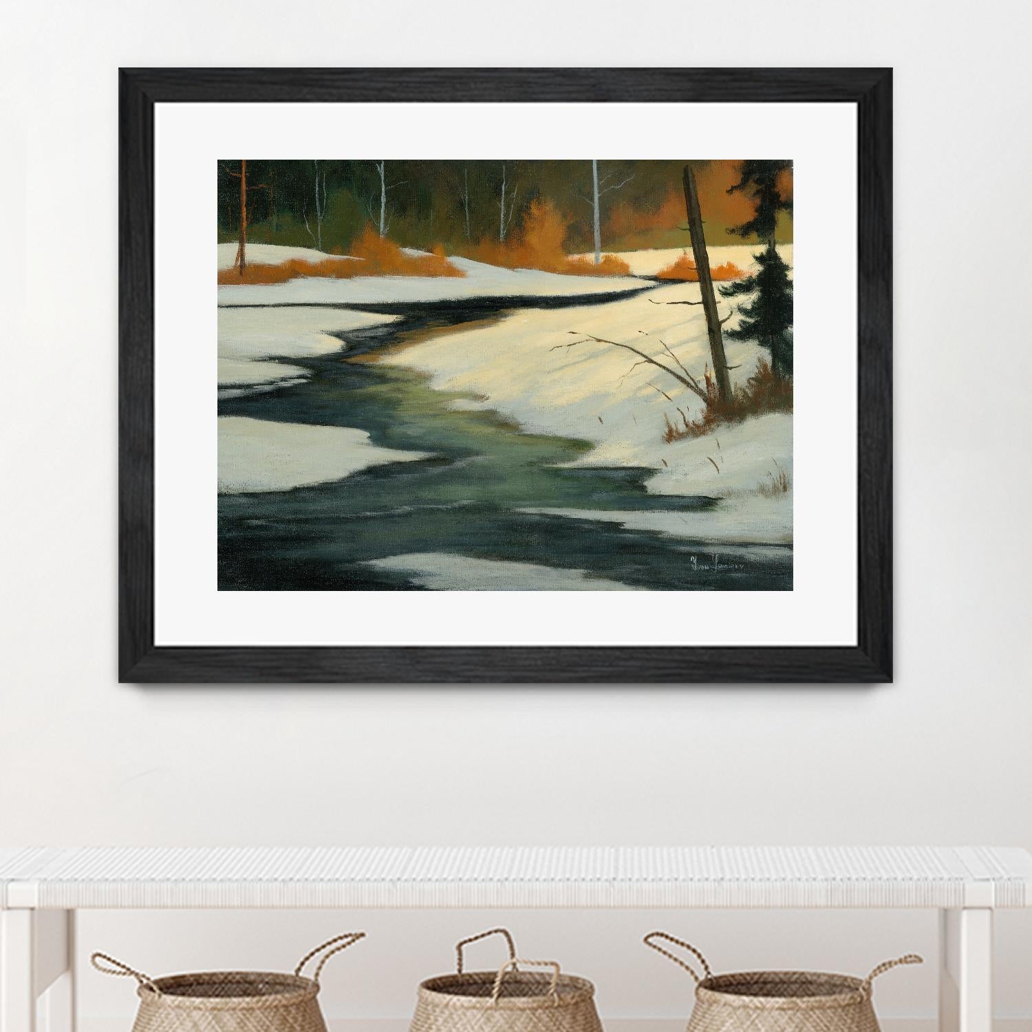 Un petit coin caché by Yvon Lemieux on GIANT ART - green landscape artistes du québec