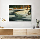 Un petit coin caché by Yvon Lemieux on GIANT ART - green landscape