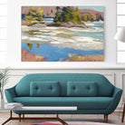 Little Running River by Ron Simpkins on GIANT ART - blue landscape