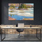 Little Running River by Ron Simpkins on GIANT ART - blue landscape