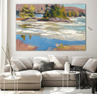 Little Running River by Ron Simpkins on GIANT ART - blue landscape