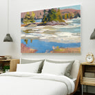 Little Running River by Ron Simpkins on GIANT ART - blue landscape