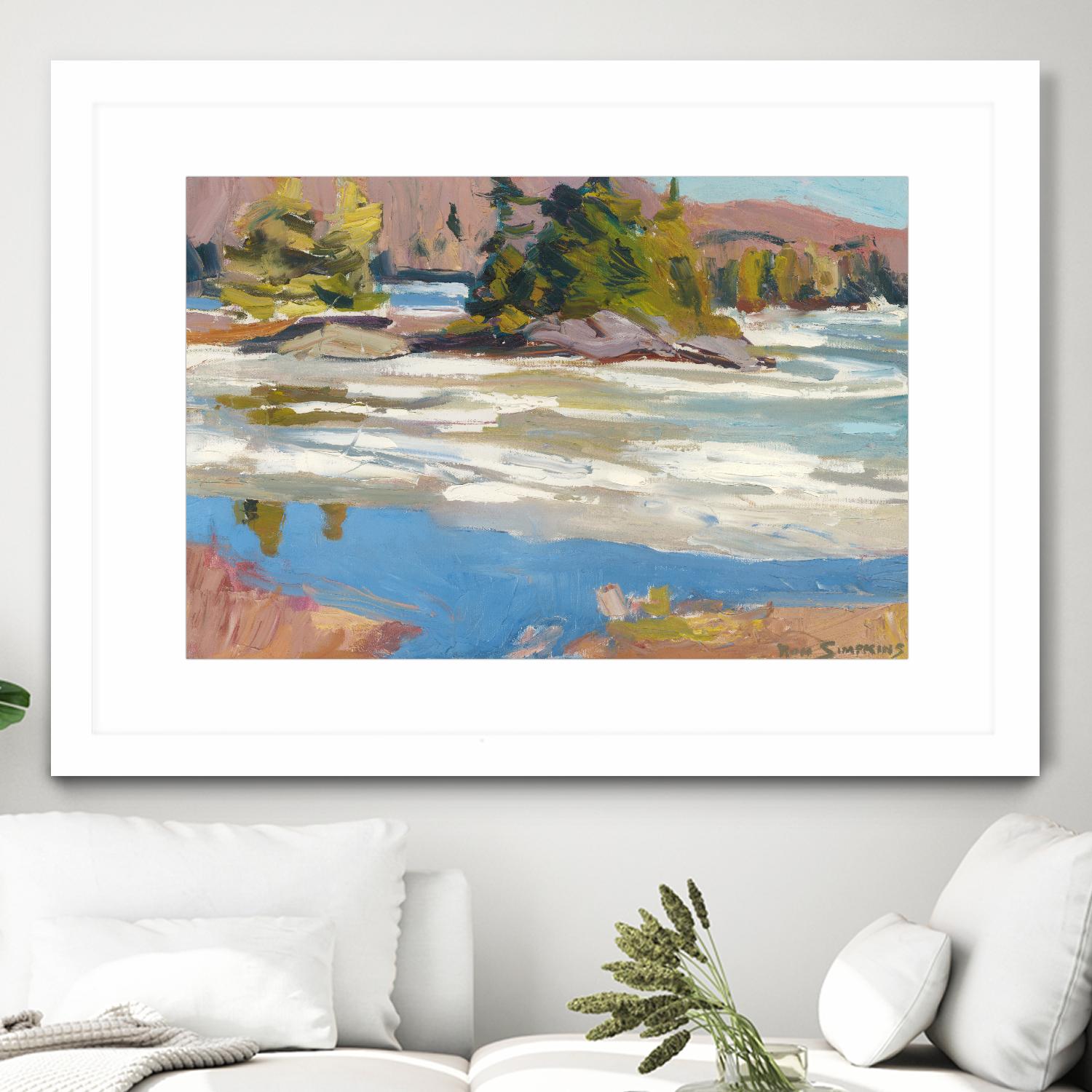 Little Running River by Ron Simpkins on GIANT ART - green landscape canadiens