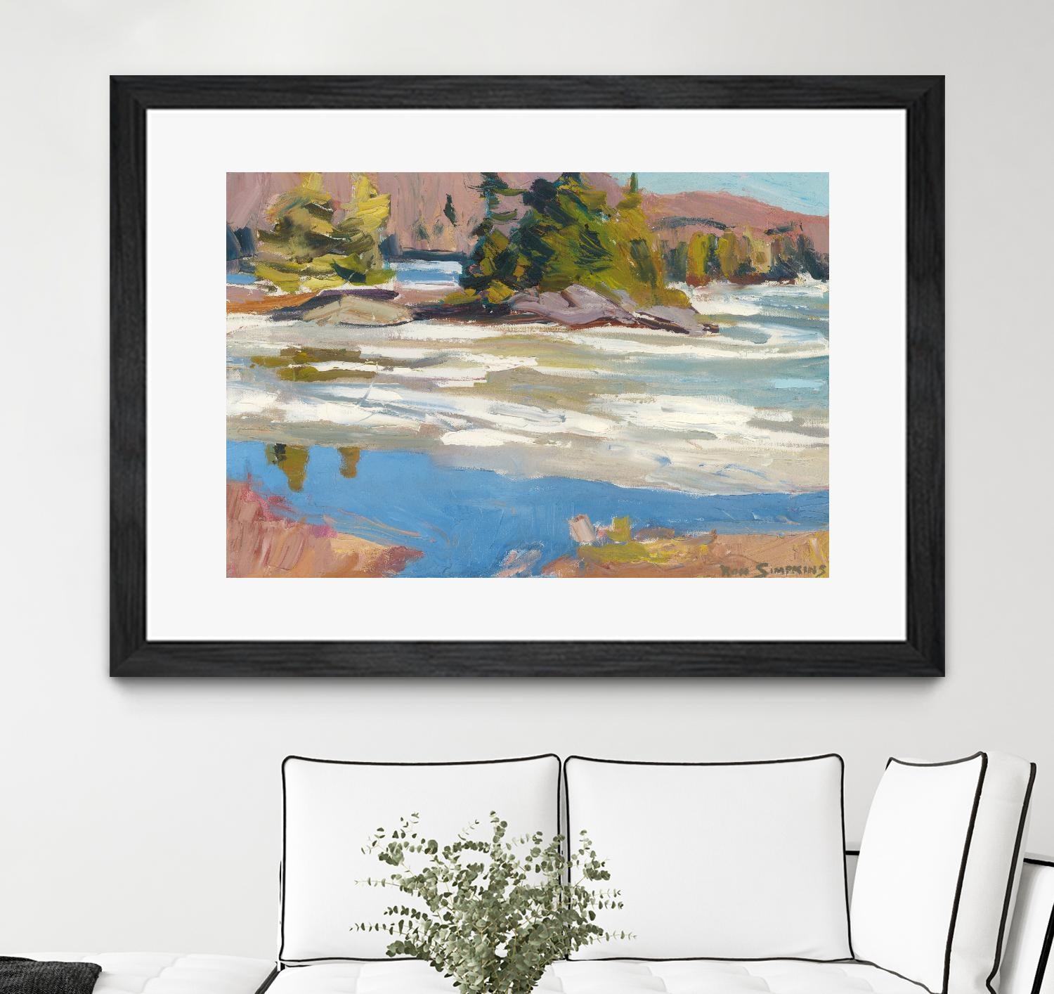 Little Running River by Ron Simpkins on GIANT ART - green landscape canadiens