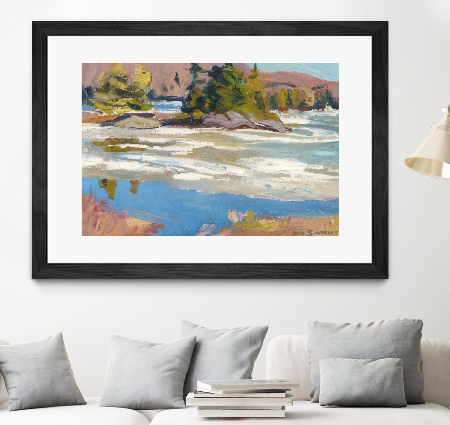 Little Running River by Ron Simpkins on GIANT ART - green landscape canadiens