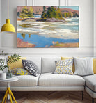 Little Running River by Ron Simpkins on GIANT ART - blue landscape