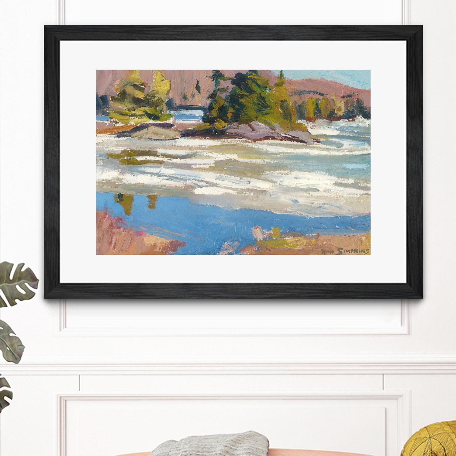 Little Running River by Ron Simpkins on GIANT ART - green landscape canadiens