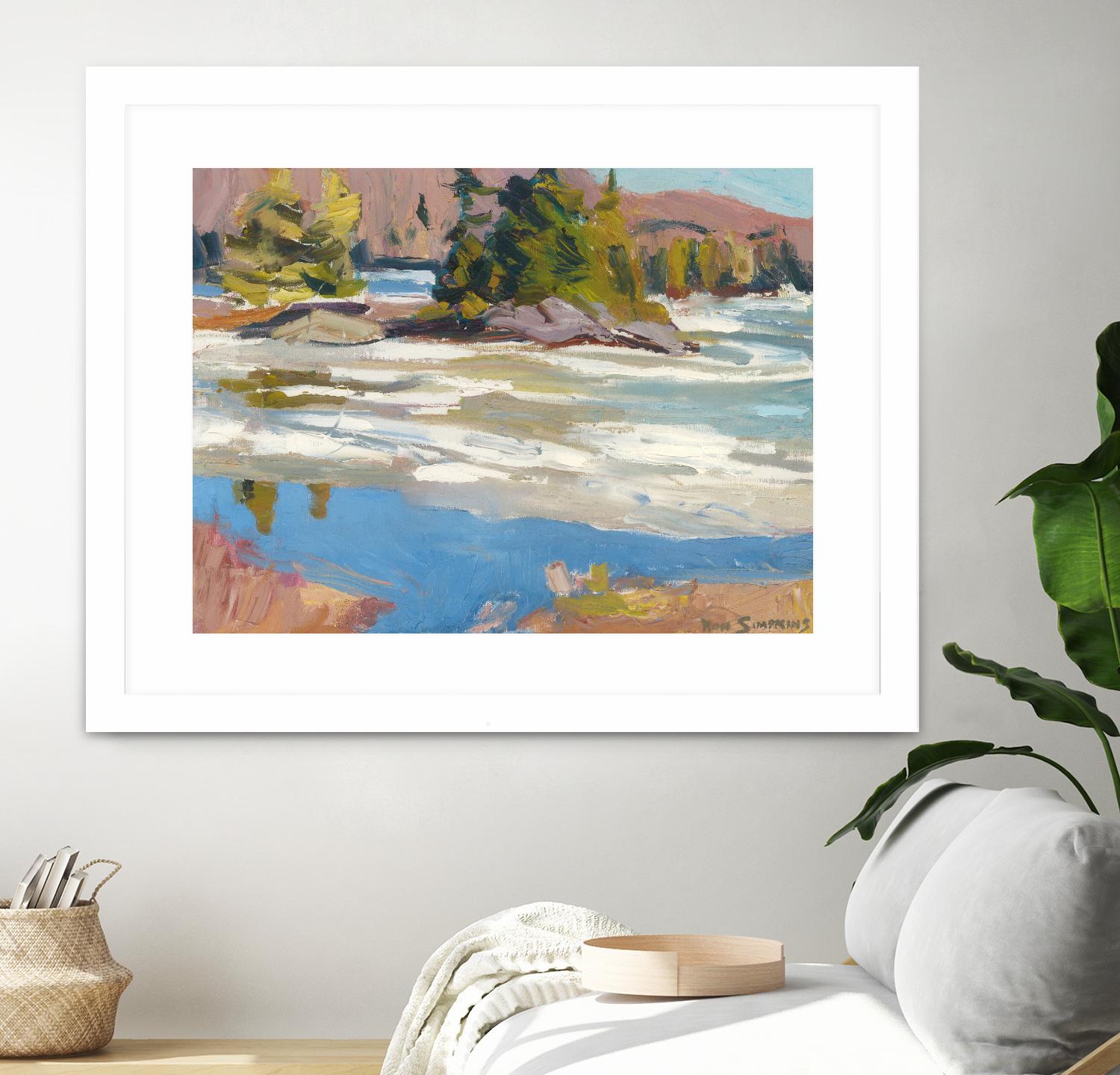 Little Running River by Ron Simpkins on GIANT ART - green landscape canadien