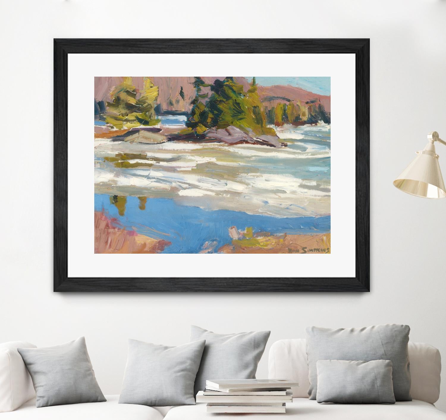 Little Running River by Ron Simpkins on GIANT ART - green landscape canadien