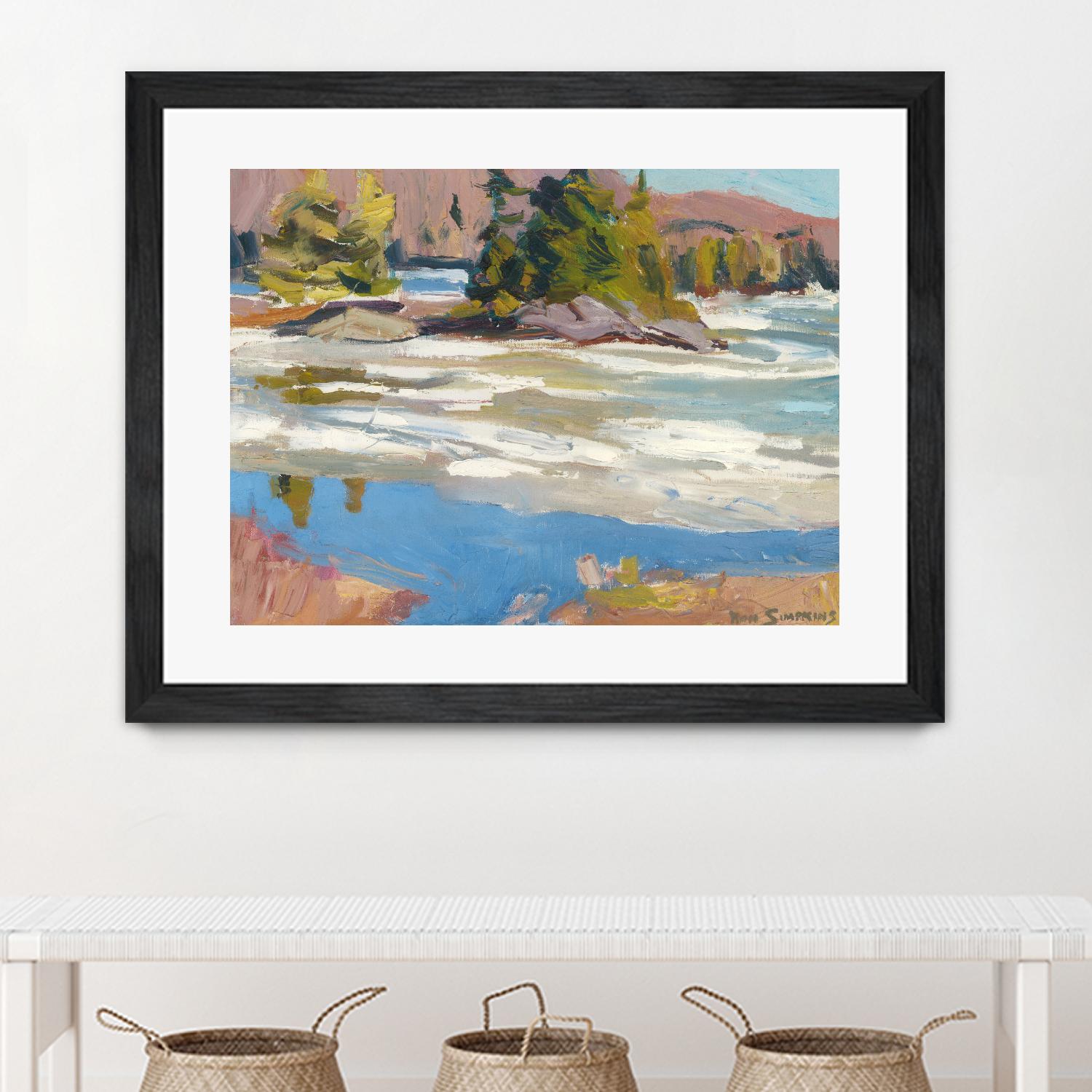 Little Running River by Ron Simpkins on GIANT ART - green landscape canadien