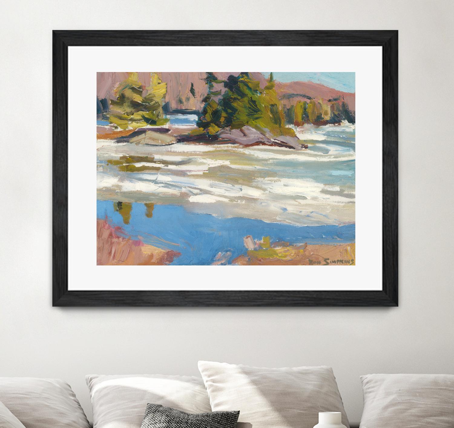 Little Running River by Ron Simpkins on GIANT ART - green landscape canadien