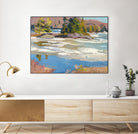 Little Running River by Ron Simpkins on GIANT ART - blue landscape