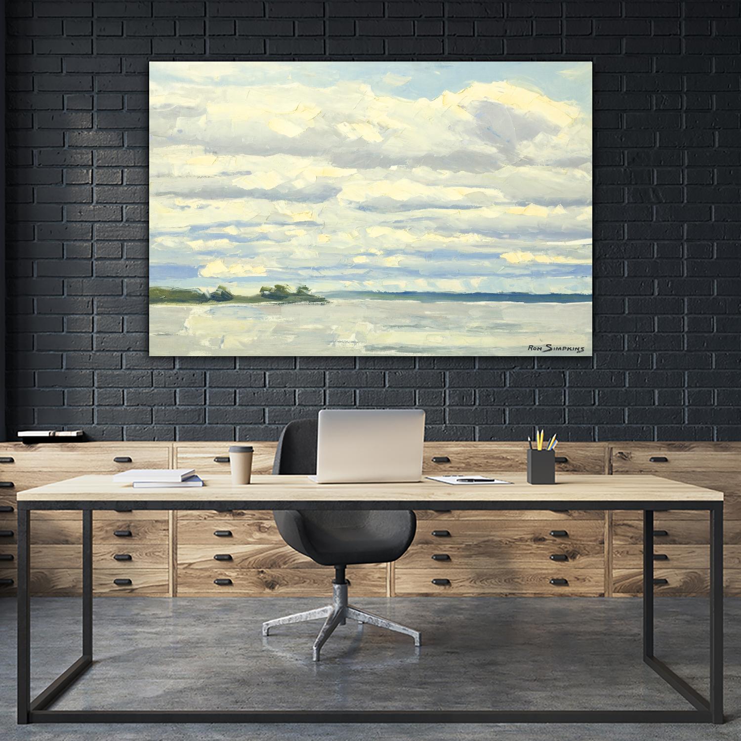 Never Ending Skies by Ron Simpkins on GIANT ART - grey landscape