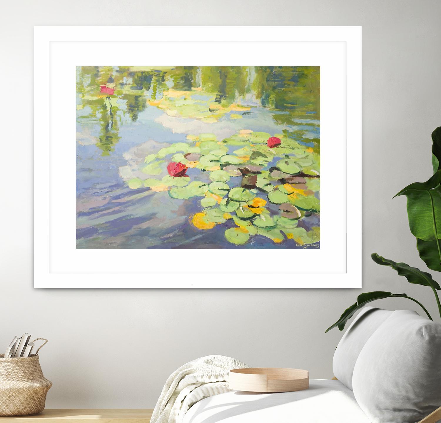 No Cloudy Days by Ron Simpkins on GIANT ART - green landscape water lilies