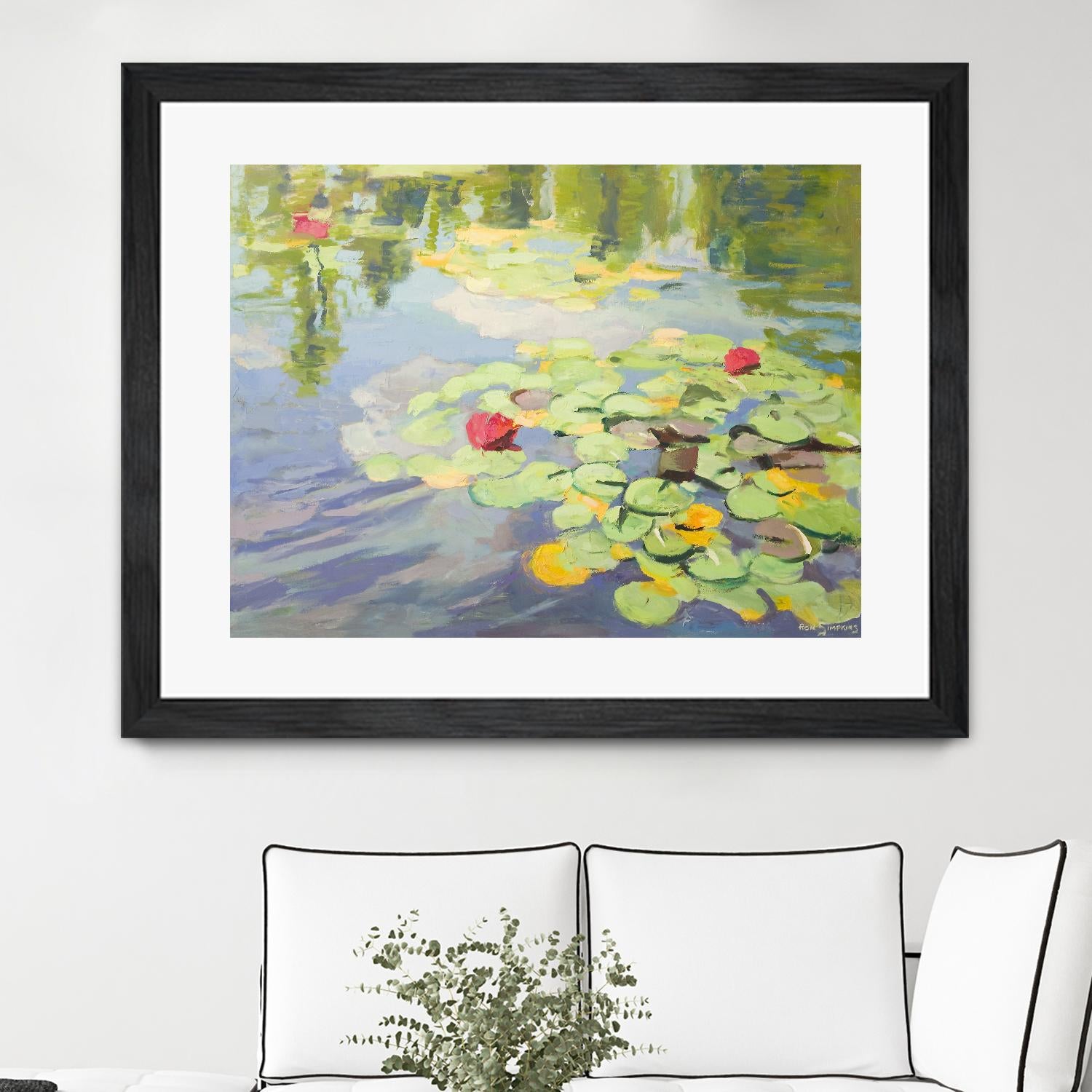 No Cloudy Days by Ron Simpkins on GIANT ART - green landscape water lilies