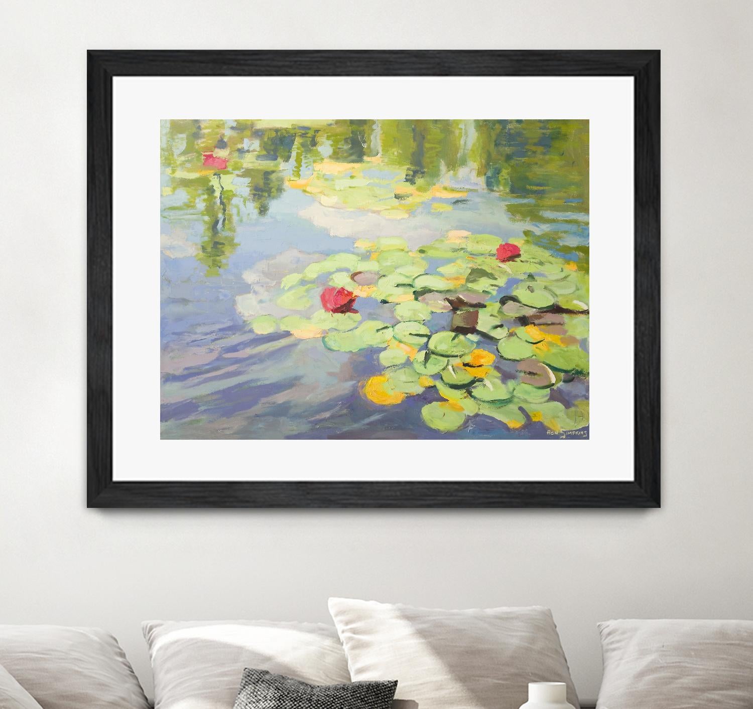 No Cloudy Days by Ron Simpkins on GIANT ART - green landscape water lilies