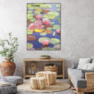 Passion in Pink by Ron Simpkins on GIANT ART - green floral