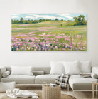Picnic in Pink by Ron Simpkins on GIANT ART - green landscape