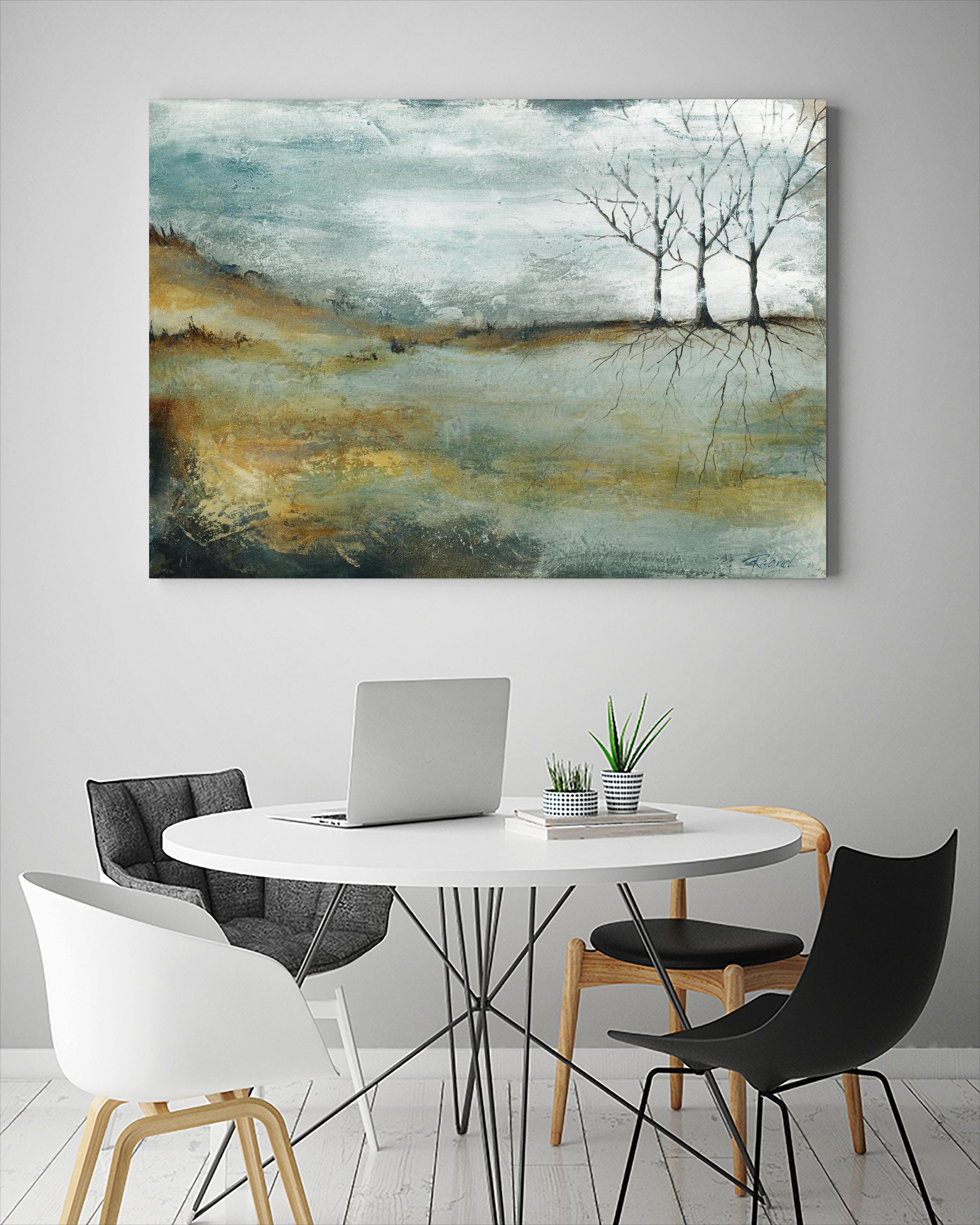 Les trois arbres by Roland Benoît on GIANT ART - grey trees