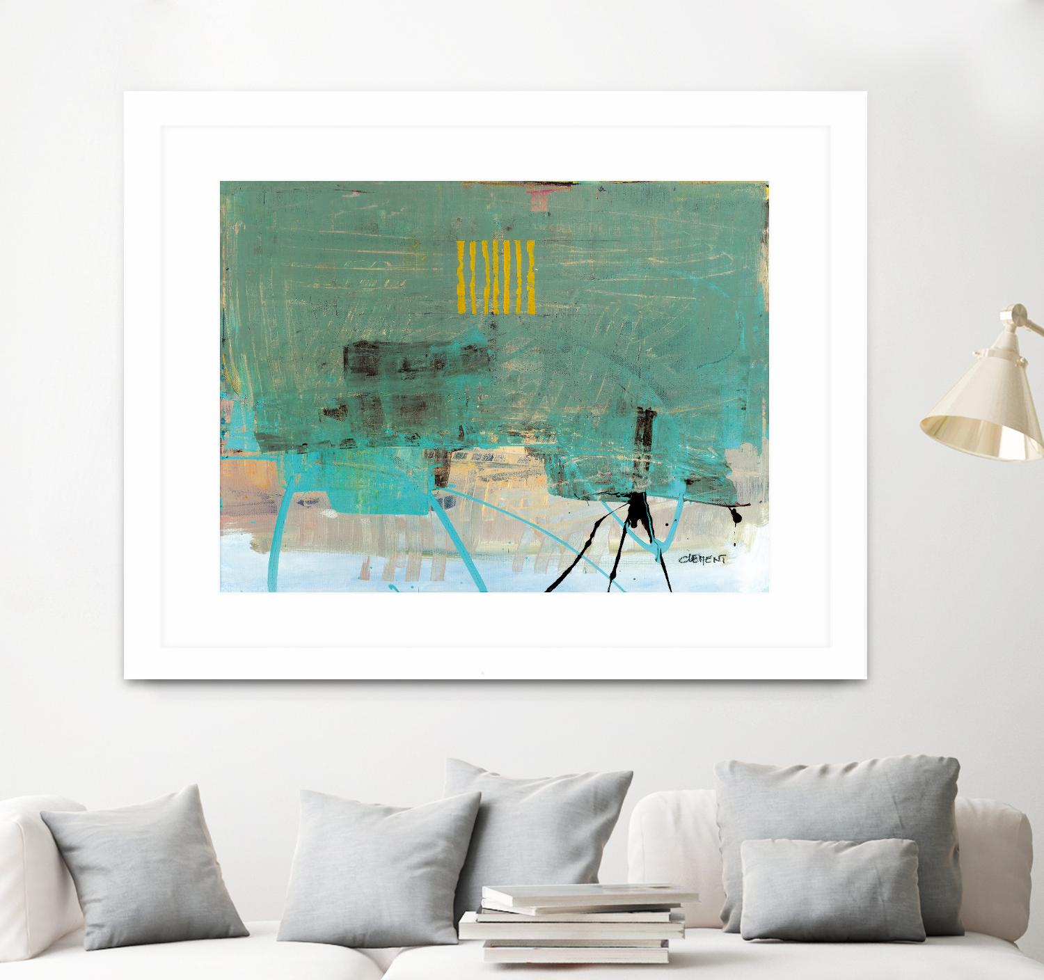 Hilarité by Jacques Clement on GIANT ART - green abstract canadien