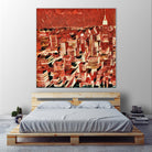 Distorted city scene 1 by Jean-François Dupuis on GIANT ART - beige city scene