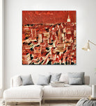 Distorted city scene 1 by Jean-François Dupuis on GIANT ART - beige city scene