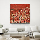 Distorted city scene 1 by Jean-François Dupuis on GIANT ART - beige city scene