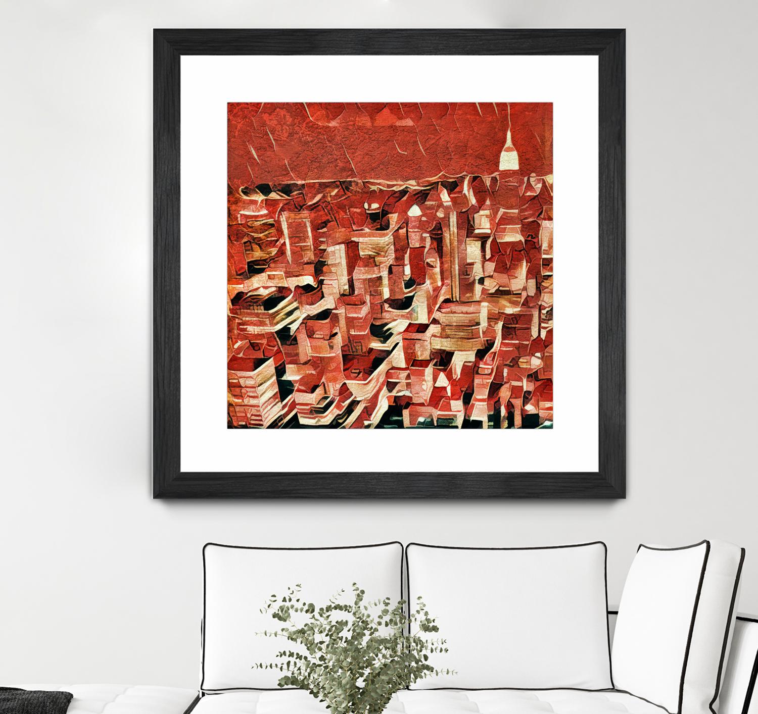 Distorted city scene 1 by Jean-François Dupuis on GIANT ART - beige city scene