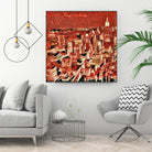 Distorted city scene 1 by Jean-François Dupuis on GIANT ART - beige city scene