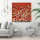 Distorted city scene 1 by Jean-François Dupuis on GIANT ART - beige architecture city center