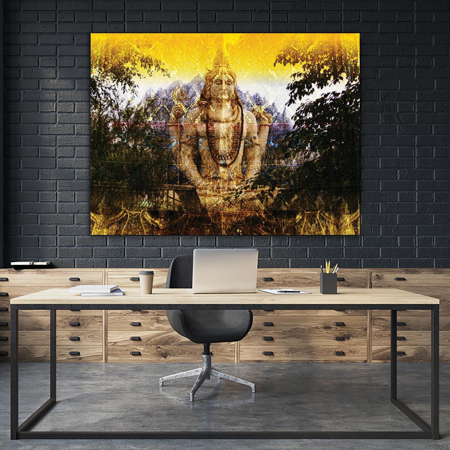 India Buddha by Daniel Stanford on GIANT ART - green oriental