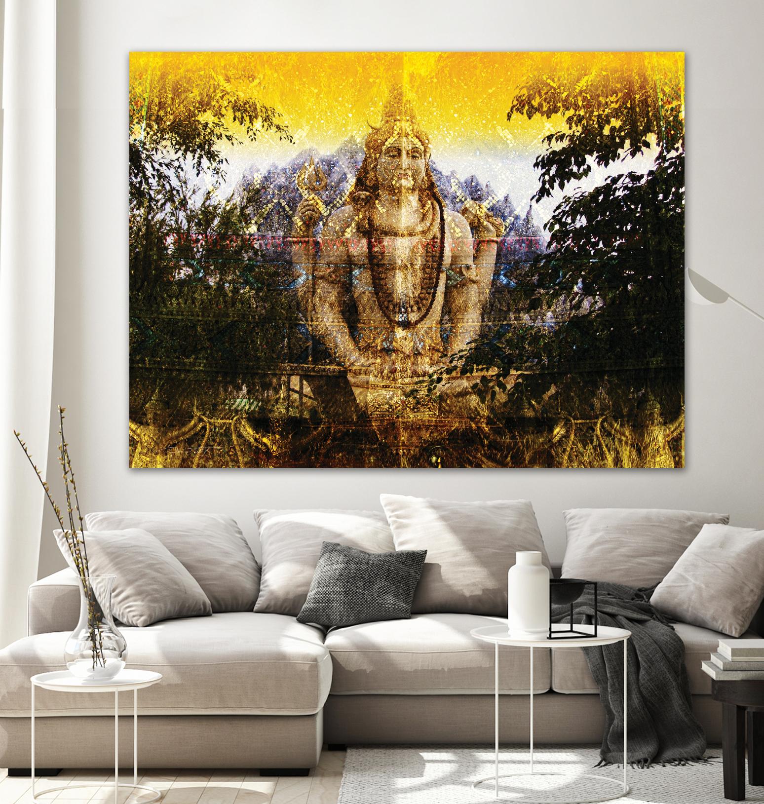 India Buddha by Daniel Stanford on GIANT ART - green oriental