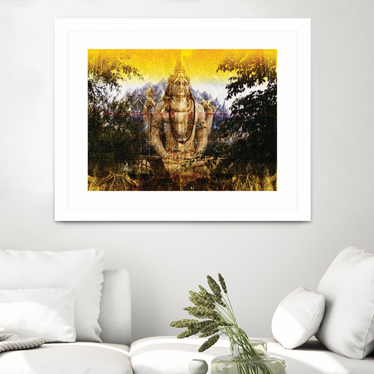 India Buddha by Daniel Stanford on GIANT ART - green oriental