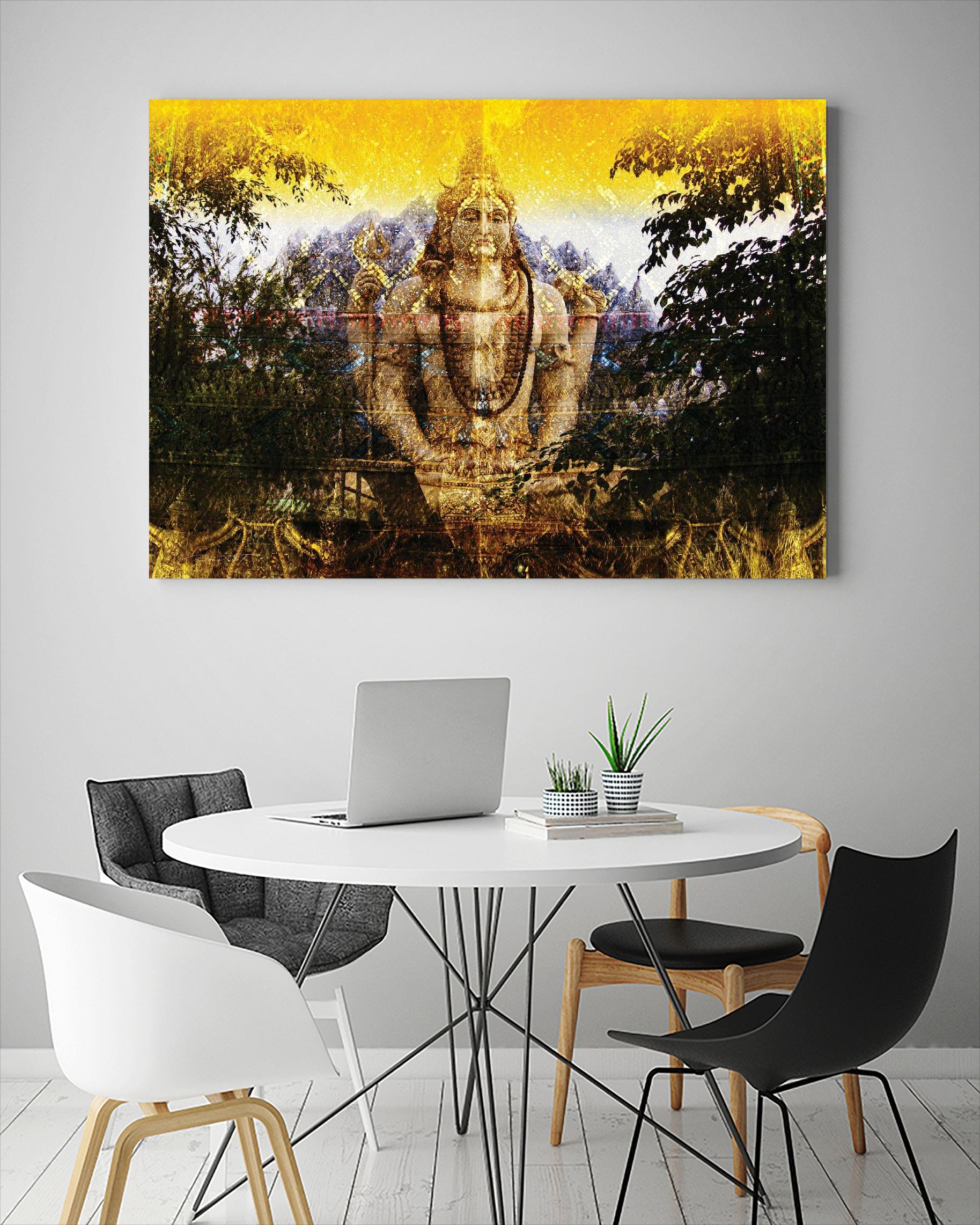 India Buddha by Daniel Stanford on GIANT ART - green oriental