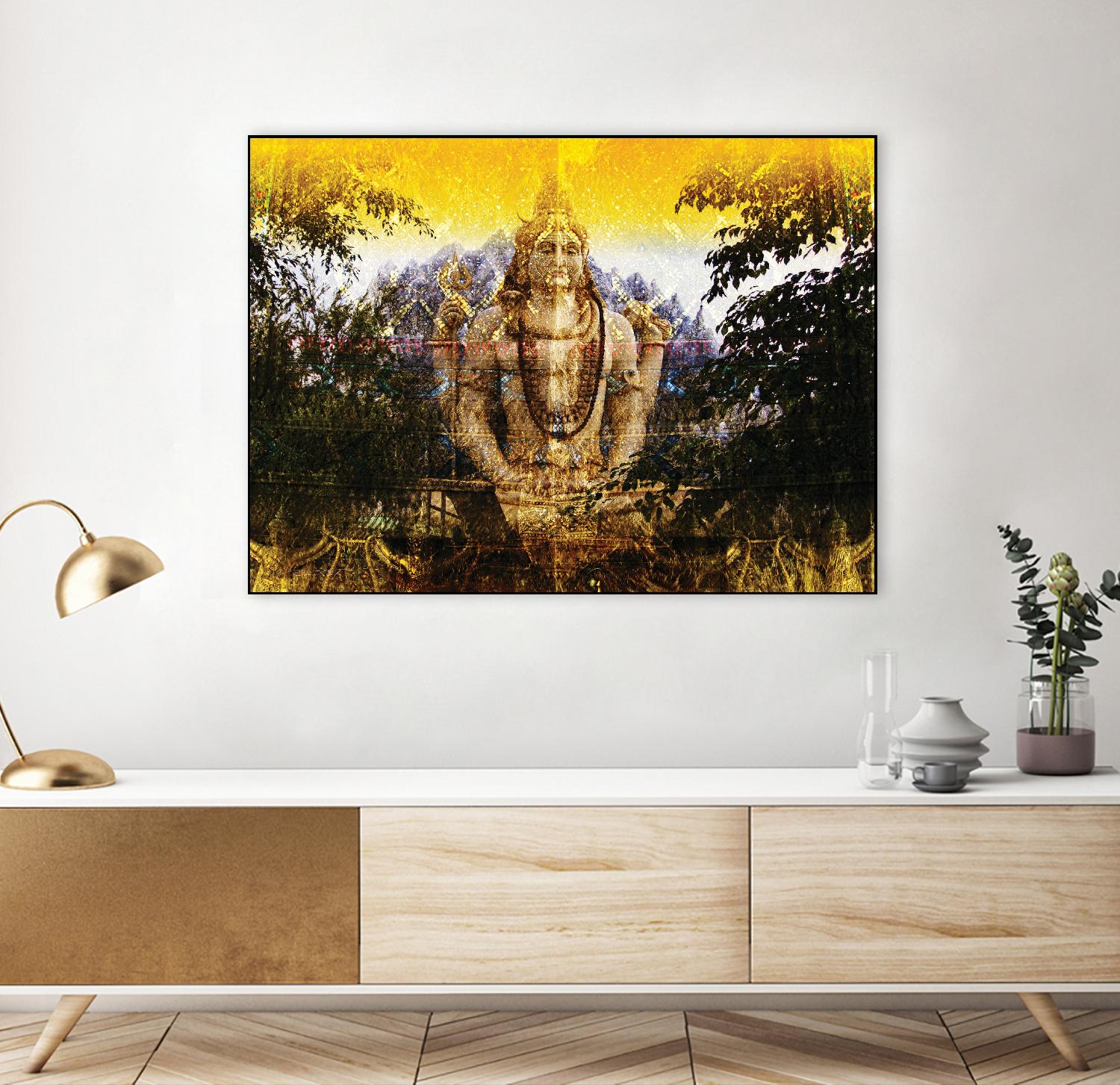 India Buddha by Daniel Stanford on GIANT ART - green oriental