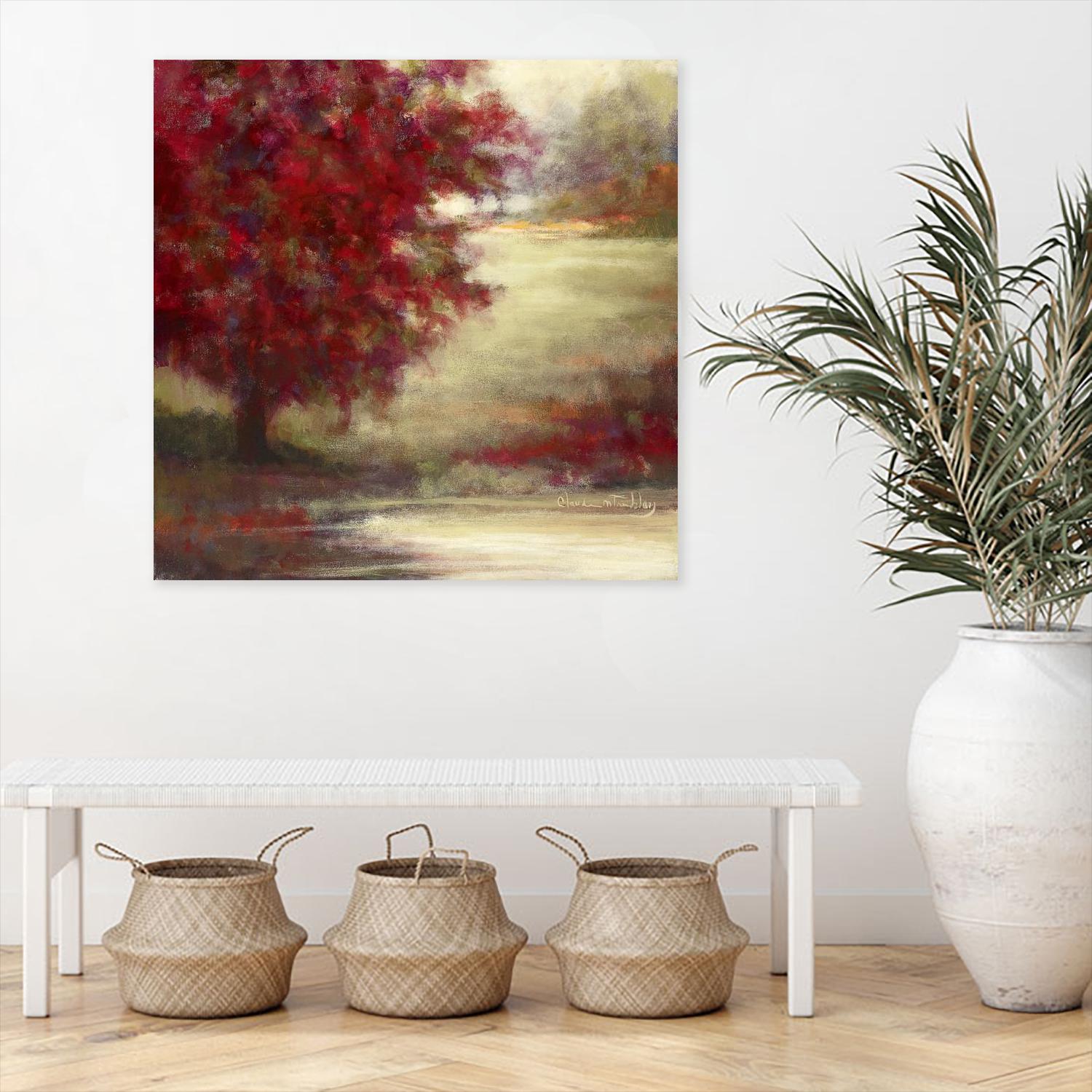 Belle terre inconnue by Claude Tremblay on GIANT ART - red landscape artiste québécois