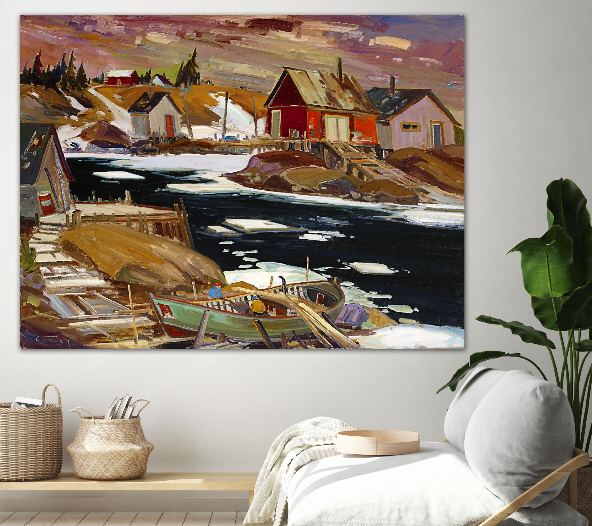 Boom Boom Rivière North shore by Louis Tremblay on GIANT ART - blue winter scenes