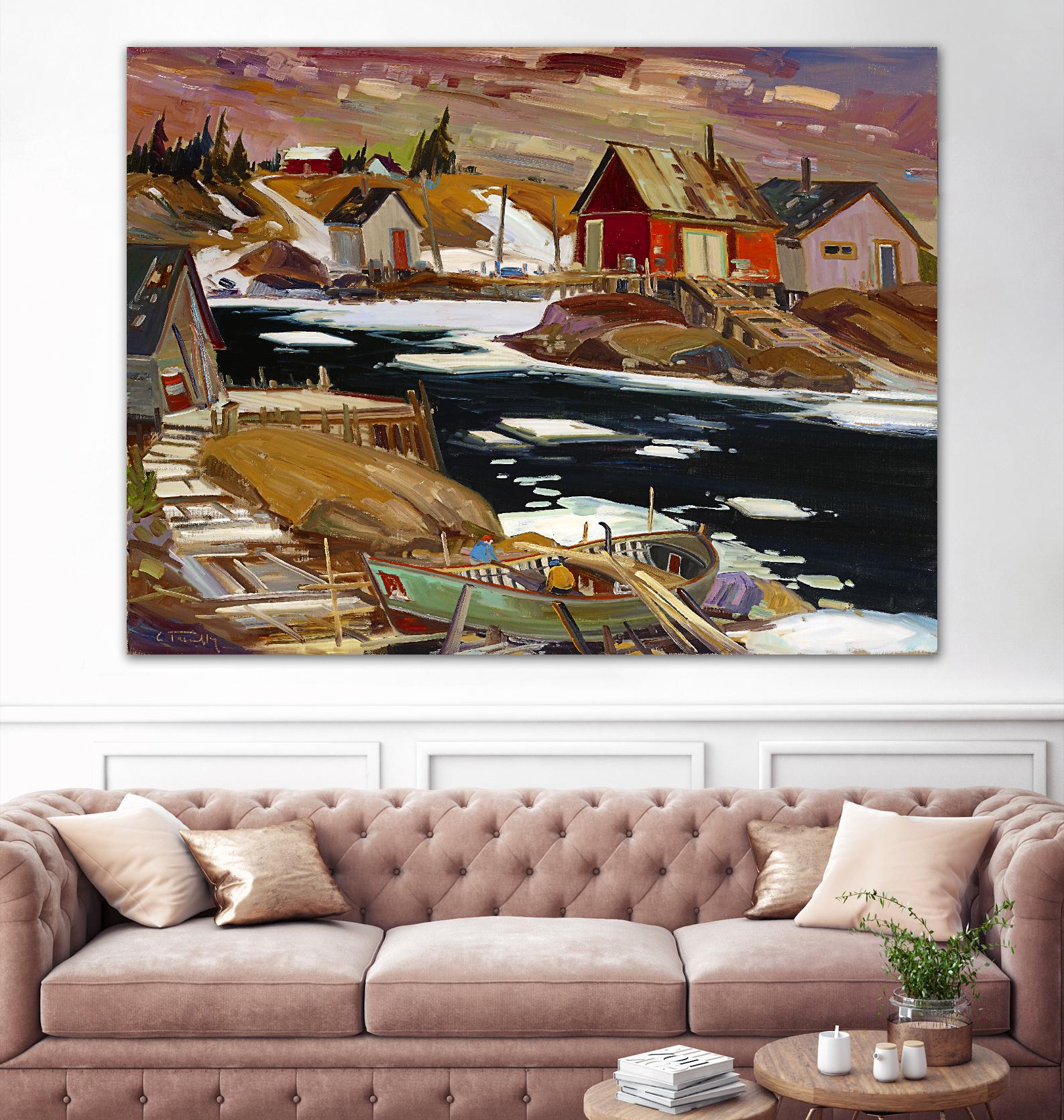 Boom Boom Rivière North shore by Louis Tremblay on GIANT ART - blue winter scenes