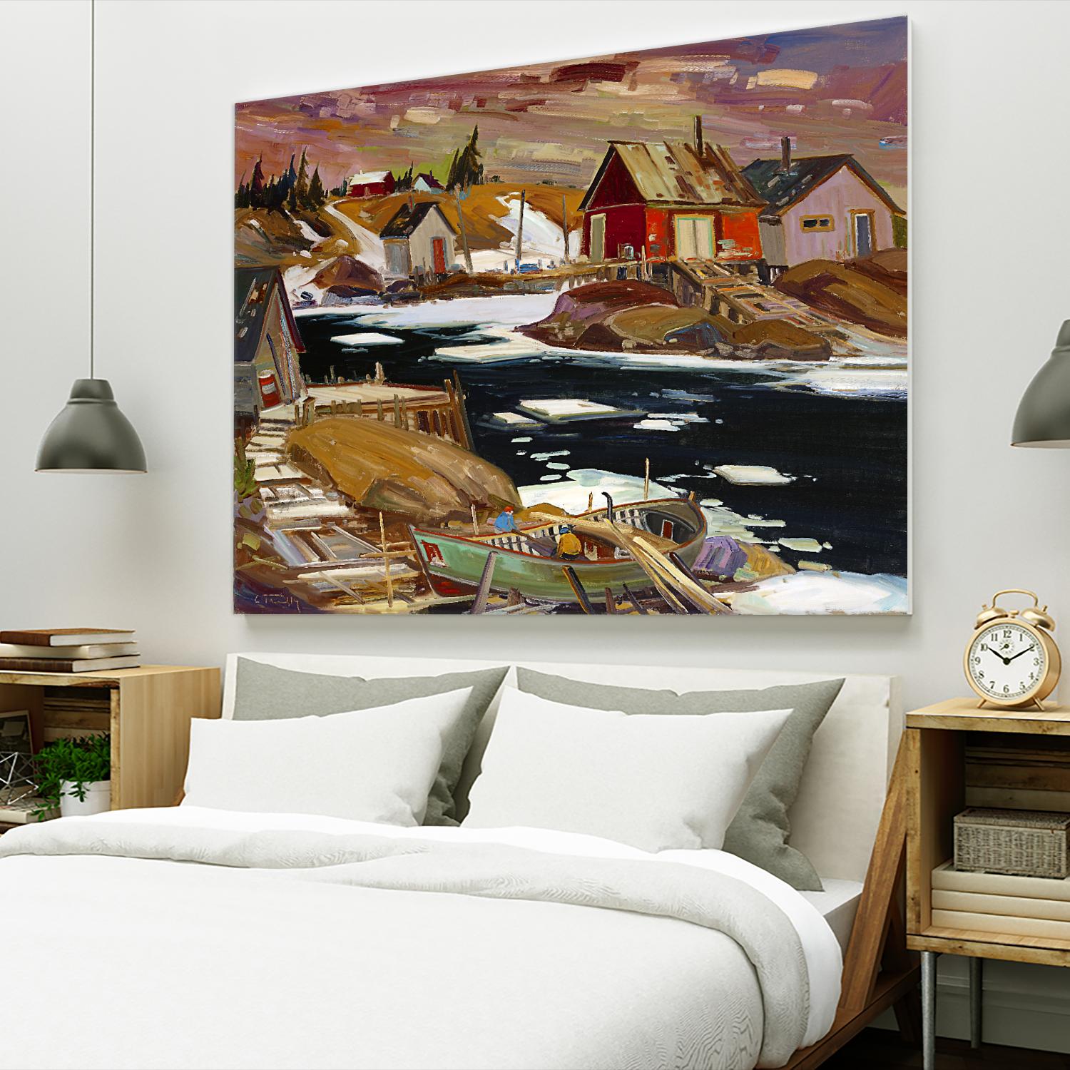 Boom Boom Rivière North shore by Louis Tremblay on GIANT ART - blue winter scenes